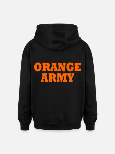 Orange army - Oversized Unisex Hoodie - black