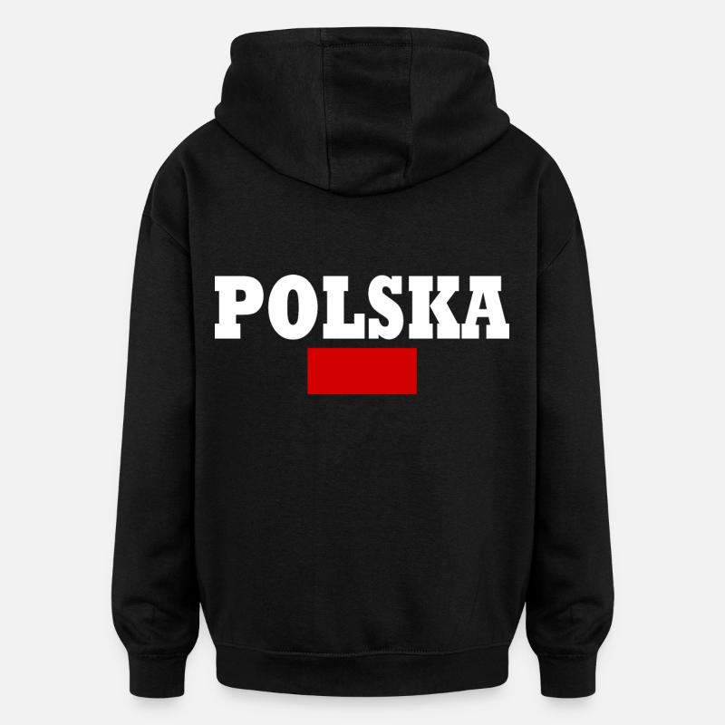 Polen - Oversized Unisex Hoodie - Schwarz