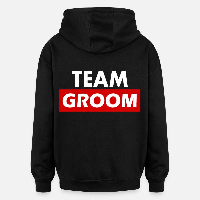 Team groom - Sweat à capuche oversize unisexe - noir