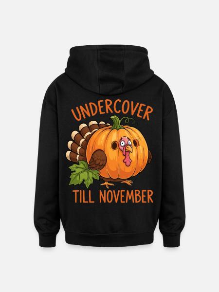 Undercover Turkey - Oversized Unisex Hoodie - black