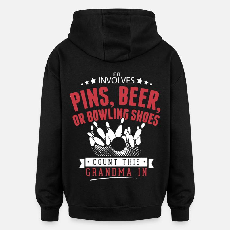 Count Me In Bowling - Oversized Unisex Hoodie - black