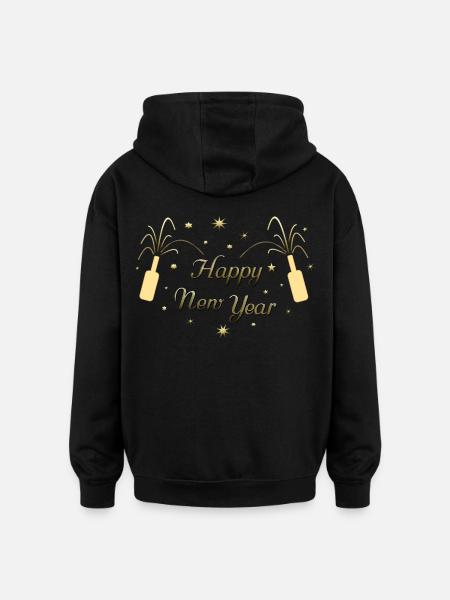 Bonne année ! - Sweat à capuche oversize unisexe - noir