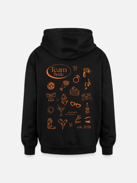 Icônes de l’équipe Bride 2026 - Sweat à capuche oversize unisexe - noir