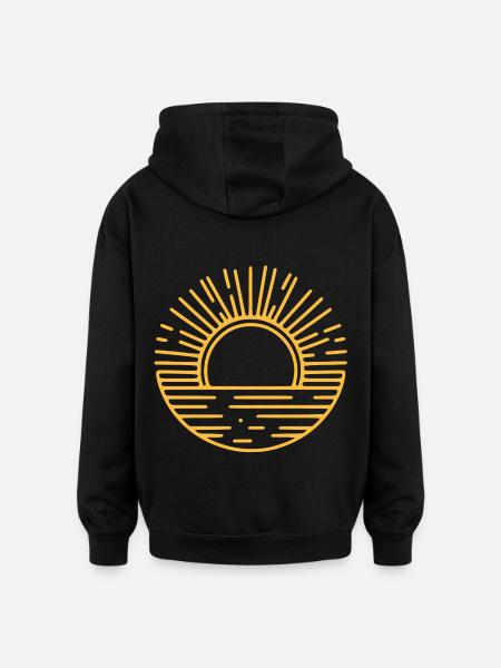 Graphic Sun Sun Icon - Oversized Unisex Hoodie - black