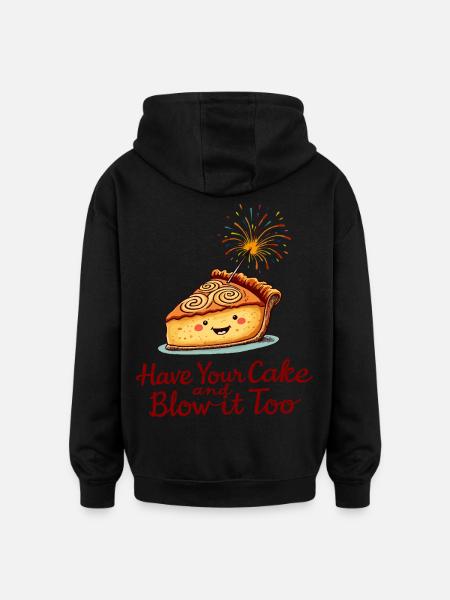 Sweet apple pie - Oversized Unisex Hoodie - black
