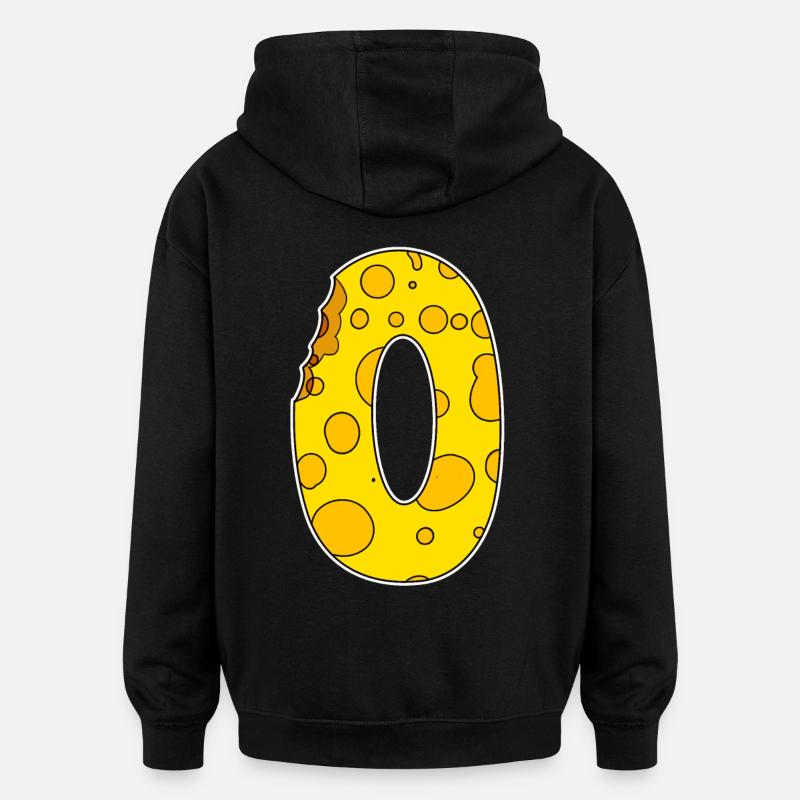 Numéro 0 - Zéro - Sweat à capuche oversize unisexe - noir