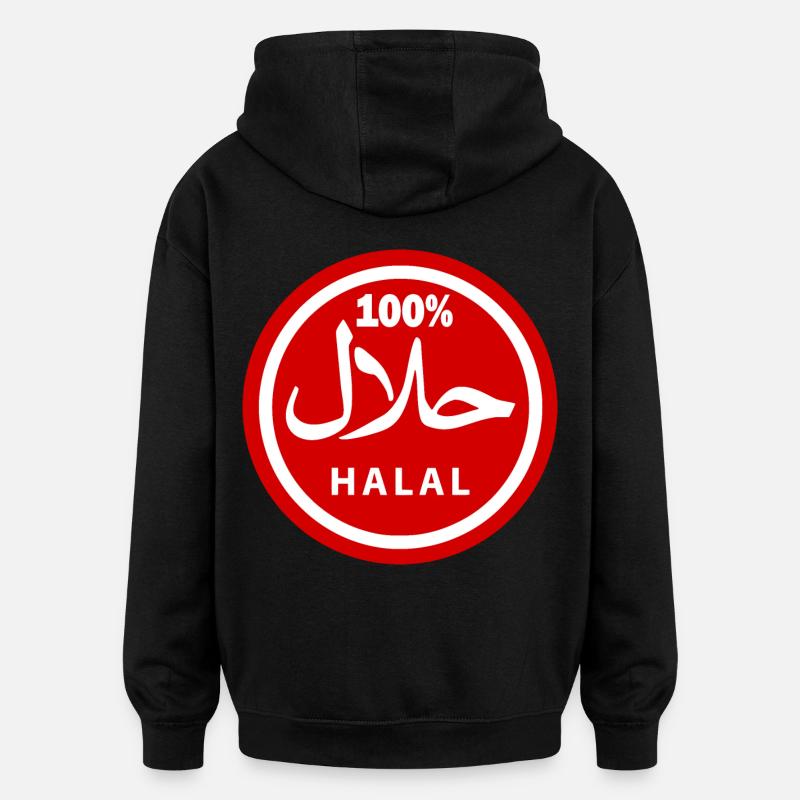 Halal - Sweat à capuche oversize unisexe - noir