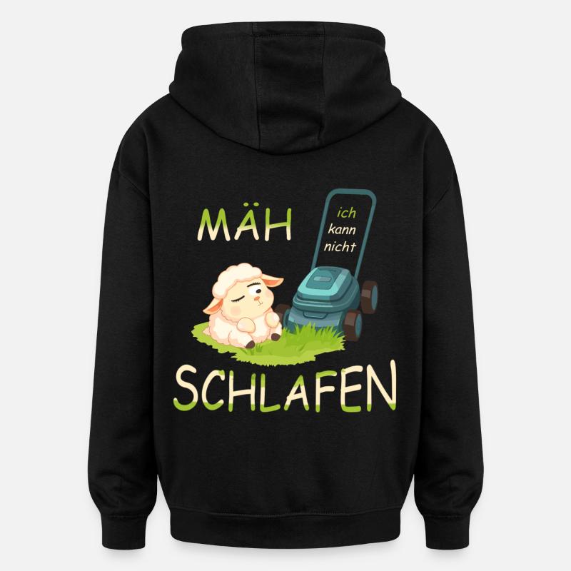 Mouton mignon - Sweat à capuche oversize unisexe - noir
