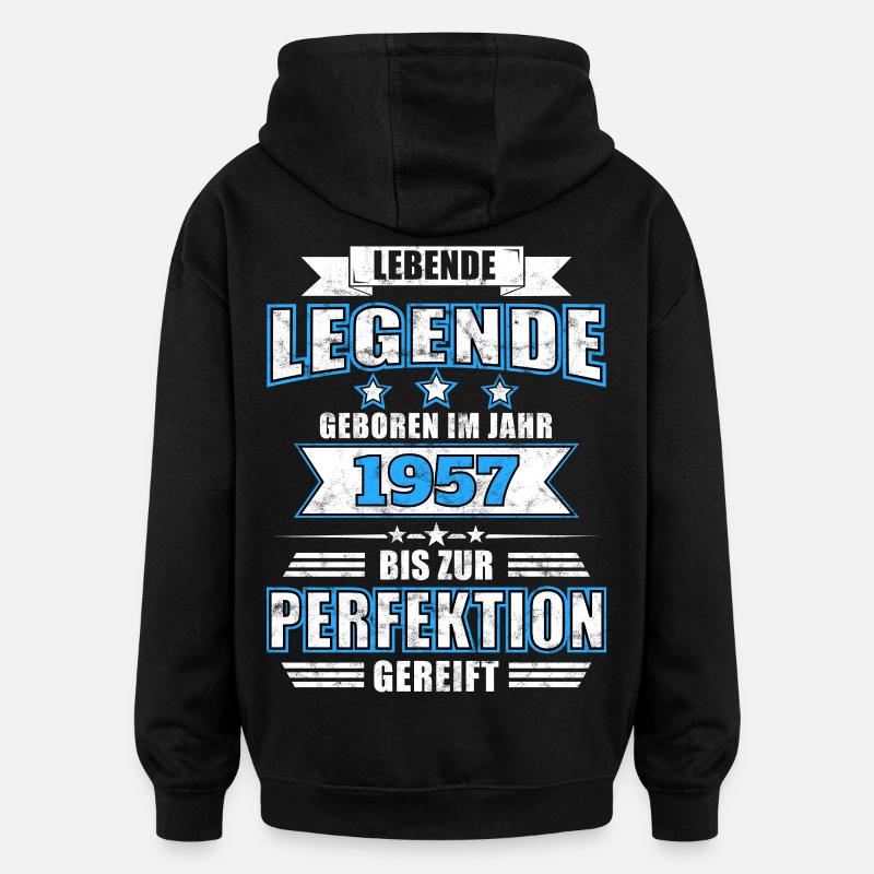 1957 - Oversized Unisex Hoodie - Schwarz