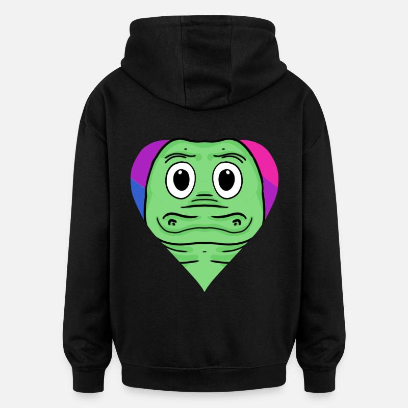 Bisexual Crocodile Gift - Oversized Unisex Hoodie - black