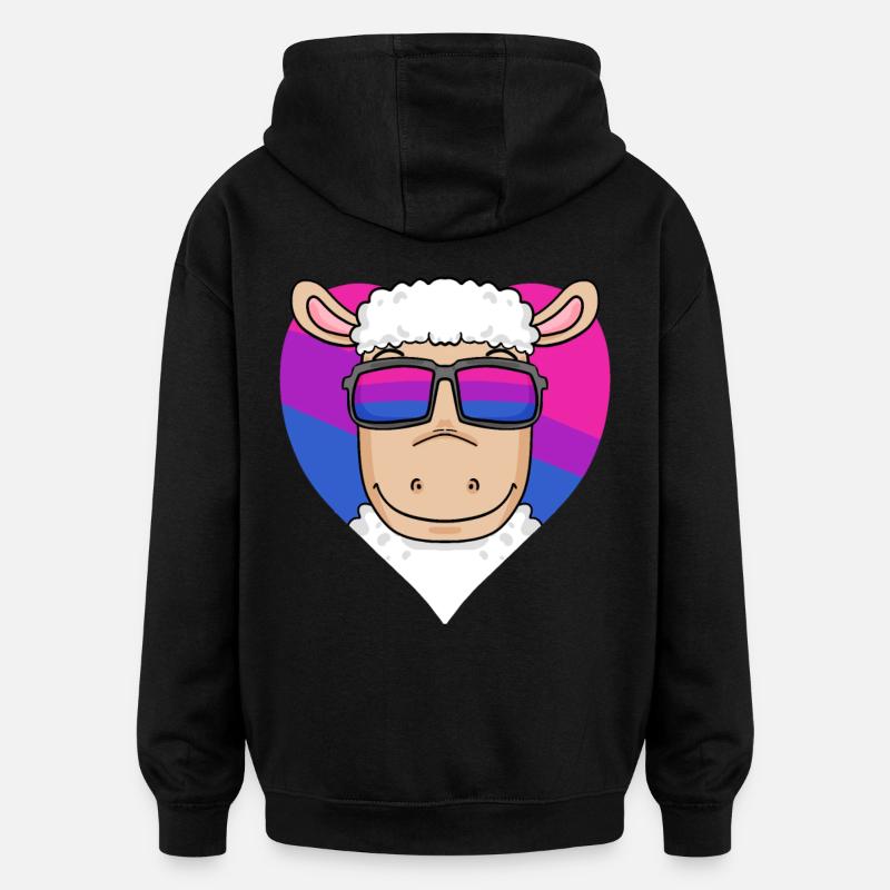 Bisexuell Schaf Geschenk - Oversized Unisex Hoodie - Schwarz