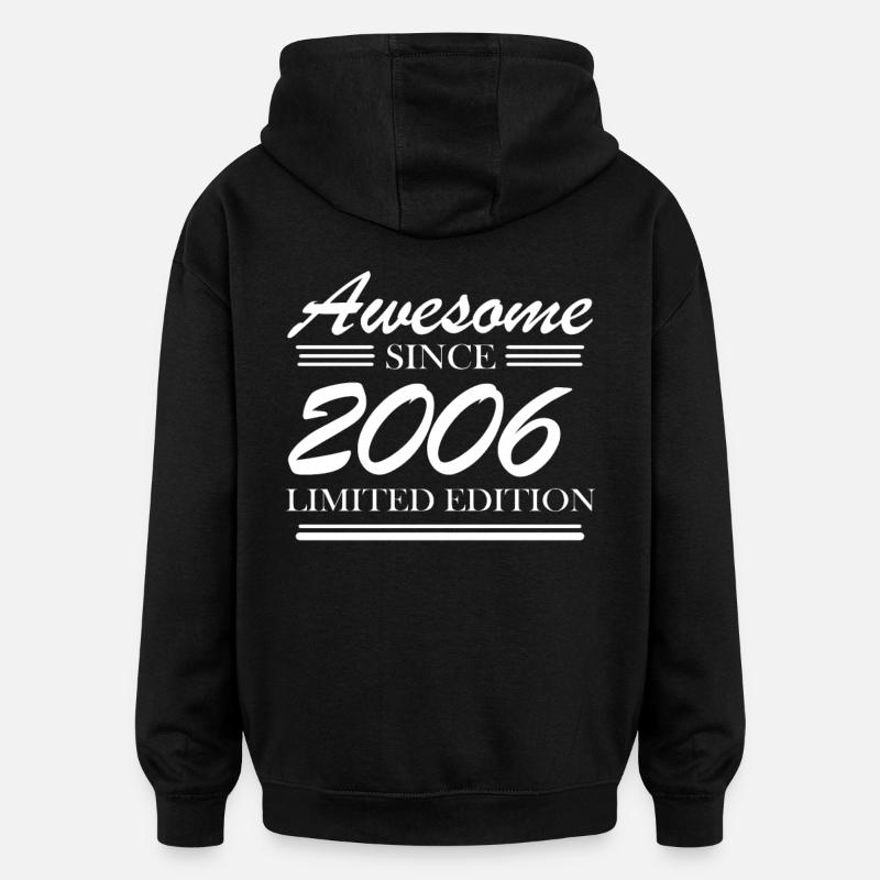 2006 - Sweat à capuche oversize unisexe - noir