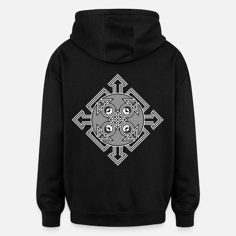 Tekno 23 arrow speaker - Oversized Unisex Hoodie - Schwarz