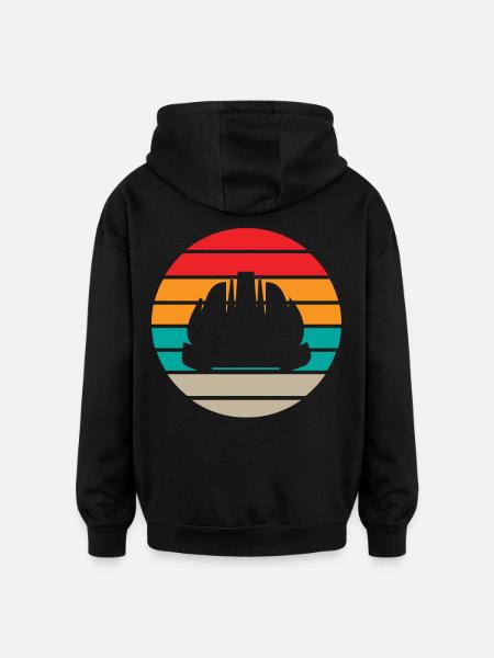 Maurer Retro - Oversized Unisex Hoodie - Schwarz