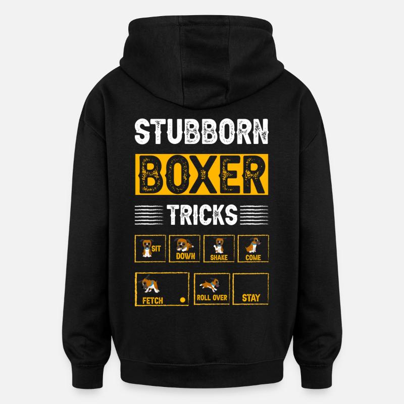 Astuces de boxeur tenaces - Sweat à capuche oversize unisexe - noir