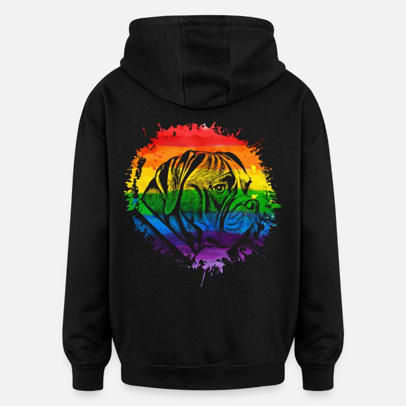 Boxeur - Sweat à capuche oversize unisexe - noir