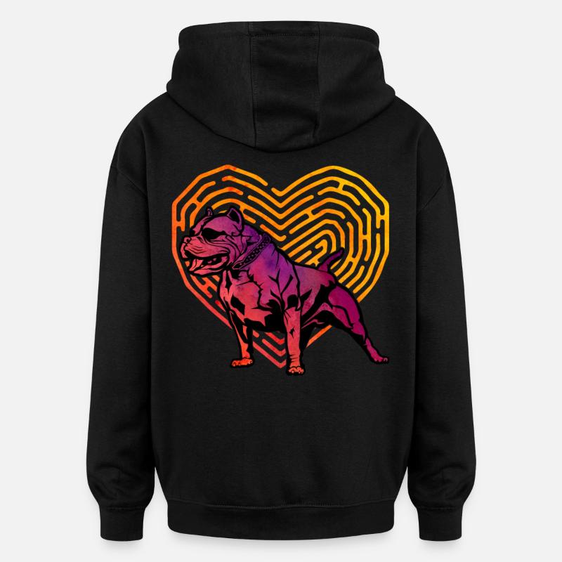 Pitbull - Sweat à capuche oversize unisexe - noir