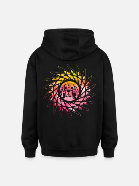 Beagle Dog - Oversized Unisex Hoodie - black