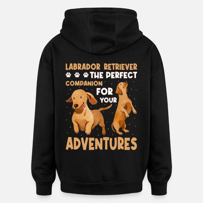 Labrador - Sweat à capuche oversize unisexe - noir