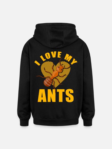 J'adore mes réponses - Sweat à capuche oversize unisexe - noir