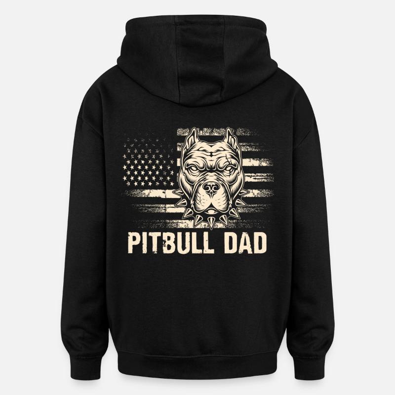 Pitbull Dad - Oversized Unisex Hoodie - black