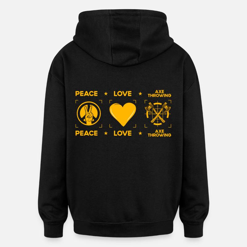 Axtwerfen - Oversized Unisex Hoodie - Schwarz