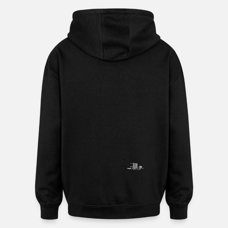 notation - Sweat à capuche oversize unisexe - noir