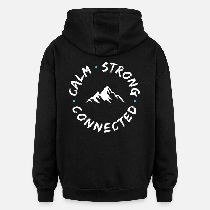 Logo du district Mountain Connection - Sweat à capuche oversize unisexe - noir
