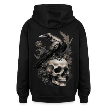 Dark Soul - Oversized Unisex Hoodie - Schwarz - Hinten - Noah (186cm)