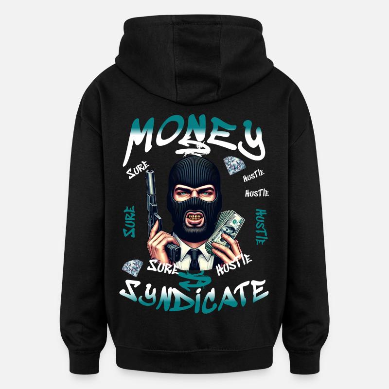 Syndicat de l’argent - Sweat à capuche oversize unisexe - noir