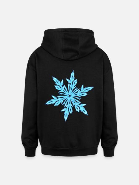 Ice crystal - Oversized Unisex Hoodie - black