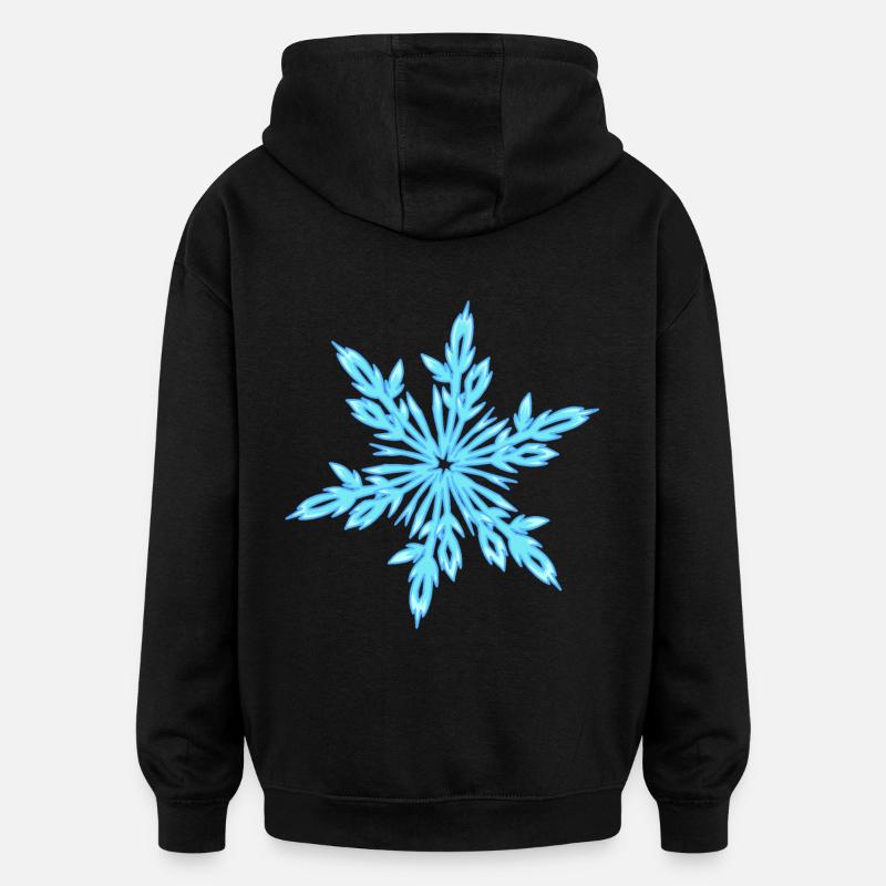 Cristal de glace - Sweat à capuche oversize unisexe - noir
