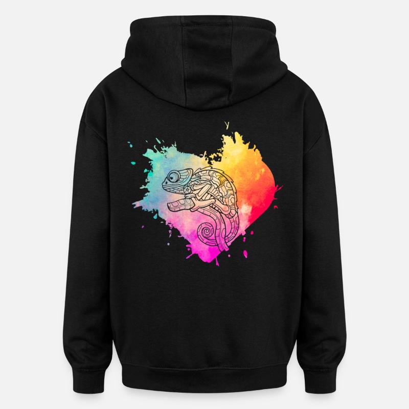 Chameleon - Oversized Unisex Hoodie - black