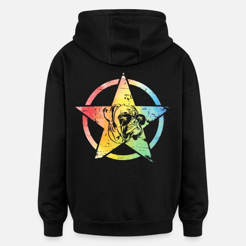 Boxeur - Sweat à capuche oversize unisexe - noir