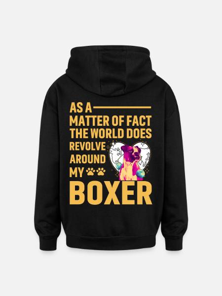 Boxer - Oversized Unisex Hoodie - black