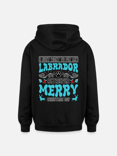 Labrador Christmas Weihnachten - Oversized Unisex Hoodie - black