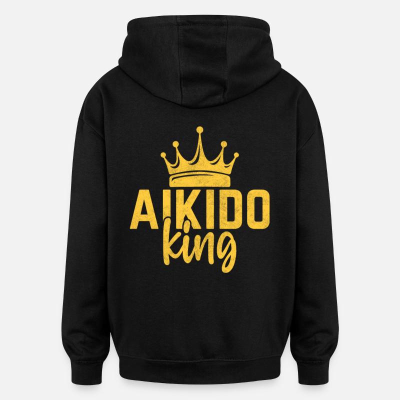 Aikido King - Oversized Unisex Hoodie - black
