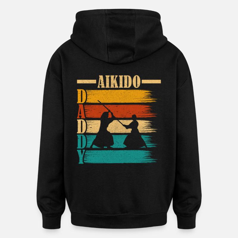 Aikido Daddy - Oversized Unisex Hoodie - black