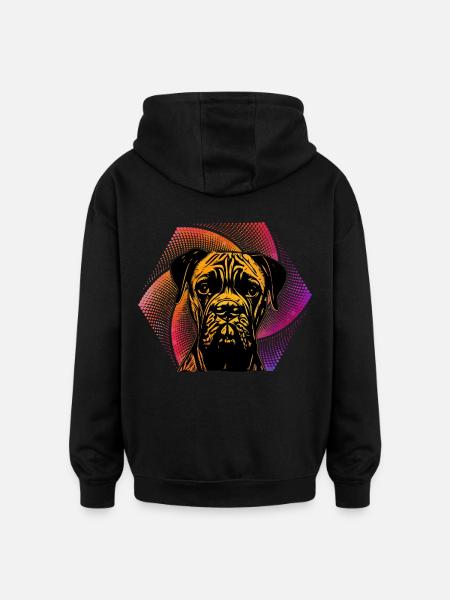 Boxer - Oversized Unisex Hoodie - black