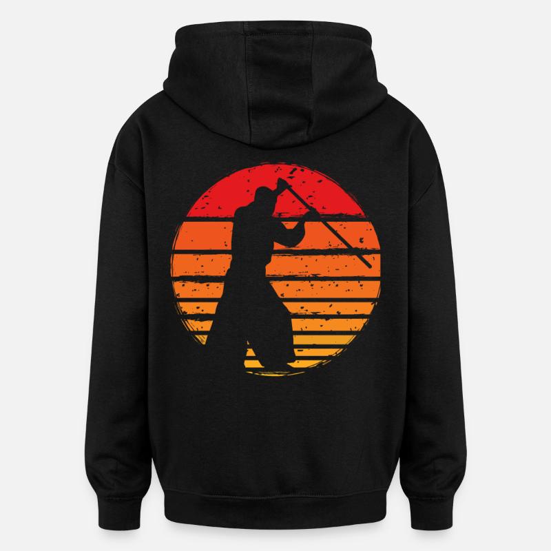 Aïkido - Sweat à capuche oversize unisexe - noir