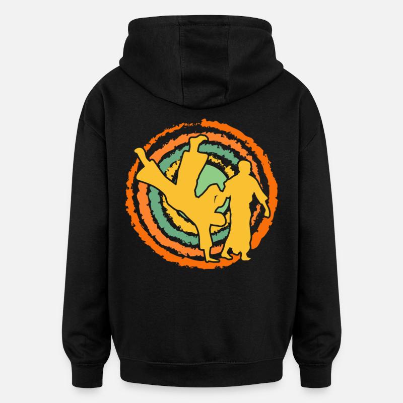 Aïkido - Sweat à capuche oversize unisexe - noir