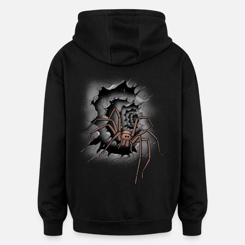 Spinne Halloween Spinnen - Oversized Unisex Hoodie - Schwarz