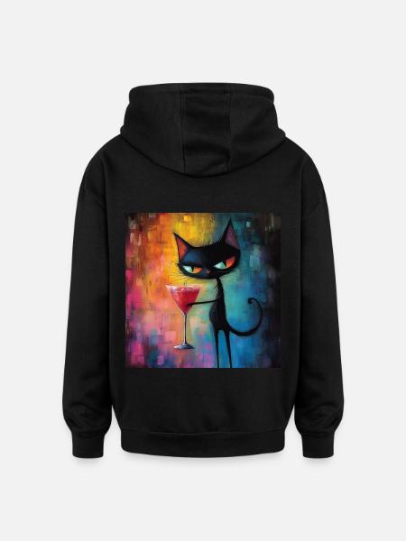 The Charmer of the Bar - Oversized Unisex Hoodie - black