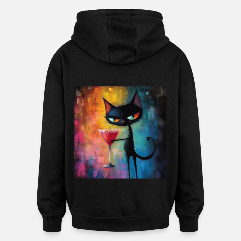 Le Charmeur du Bar - Sweat à capuche oversize unisexe - noir
