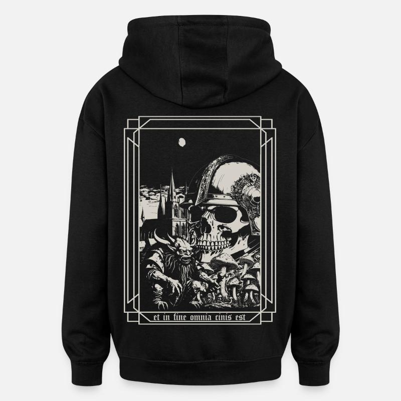 Und am Ende - Oversized Unisex Hoodie - Schwarz