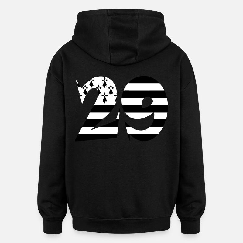 29 Britannien Flagge - Oversized Unisex Hoodie - Schwarz