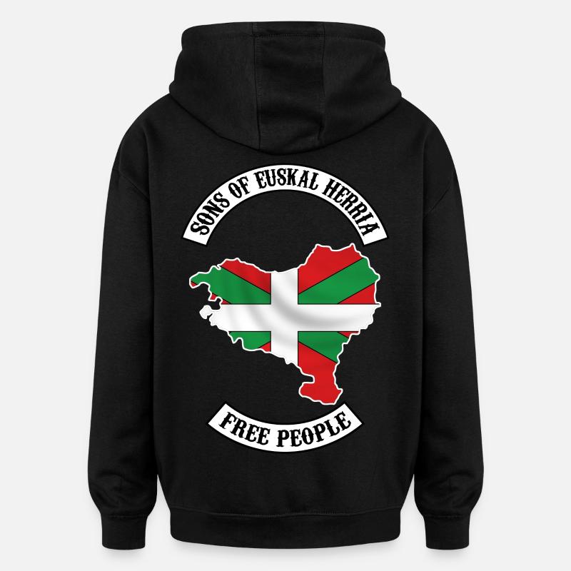 sons of euskal herria 6 - Sweat à capuche oversize unisexe - noir
