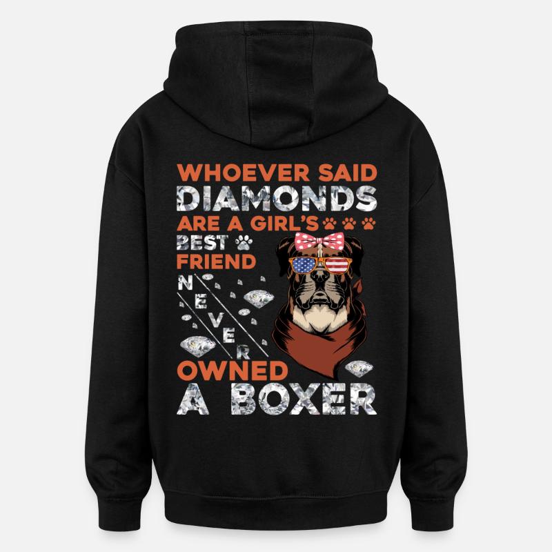 Boxeur - Sweat à capuche oversize unisexe - noir