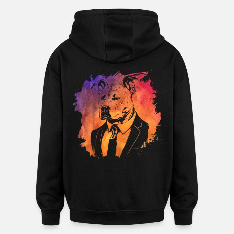 Pitbull - Sweat à capuche oversize unisexe - noir