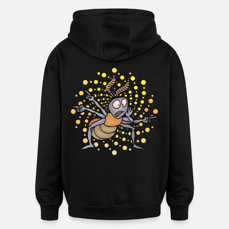 fourmi - Sweat à capuche oversize unisexe - noir